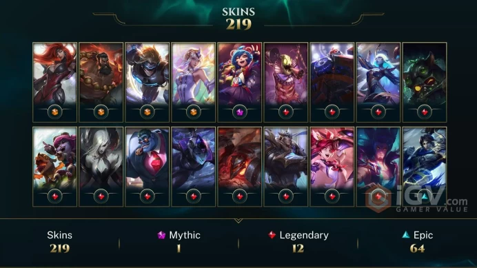 North America Judgment Kayle - Spirit Guard Udyr - Pulsefire Ezreal - Lv 230 | 168 Champs | 219 Skins FULL ACCESS A234