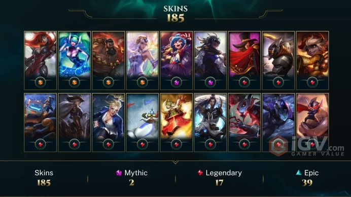 Middle East Victorious Elise - Victorious Maokai - Victorious Sivir - Lv 153 | 167 Champs | 185 Skins FULL ACCESS A245