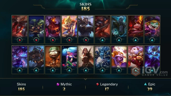 Middle East Victorious Elise - Victorious Maokai - Victorious Sivir - Lv 153 | 167 Champs | 185 Skins FULL ACCESS A245