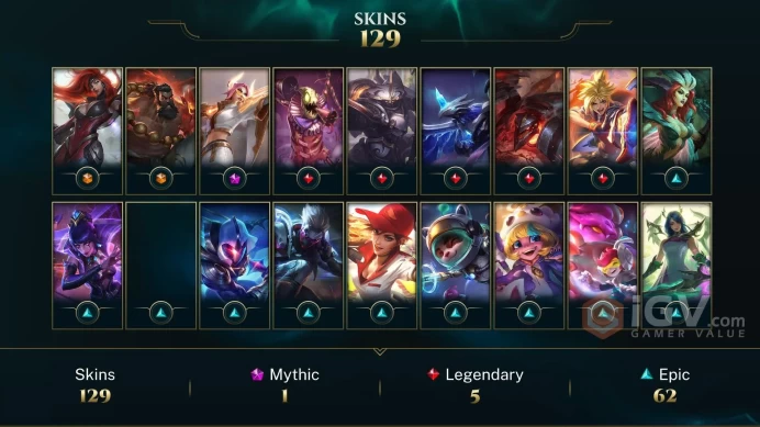 Middle East Prestige Lunar Beast Fiora - Spirit Guard Udyr - Gun Goddess Miss Fortune - Lv 229 | 150 Champs | 129 Skins FULL ACCESS A256