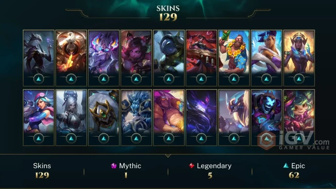 Middle East Prestige Lunar Beast Fiora - Spirit Guard Udyr - Gun Goddess Miss Fortune - Lv 229 | 150 Champs | 129 Skins FULL ACCESS A256