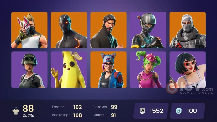 75 skins/full access/the reaper/elite agent/take the l/freestylin/sub commander/drift stage 5/trailblazer/orange justice/point it out