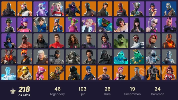 212 Skins | OG STW | Black Knight | Sparkle Specialist | Galaxy | The Reaper | Blue Squire | Royale Knight | Elite Agent | Omega (Stage 5) 