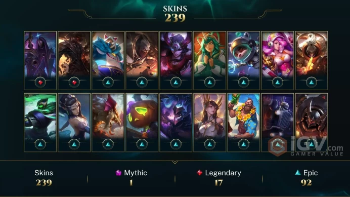 Latin America North Pulsefire Ezreal - Elementalist Lux - Annie-Versary - Lv 421 | 167 Champs | 239 Skins FULL ACCESS A361