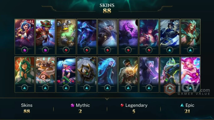Latin America North Triumphant Ryze - Victorious Orianna - Victorious Maokai - Lv 214 | 149 Champs | 89 Skins FULL ACCESS A378