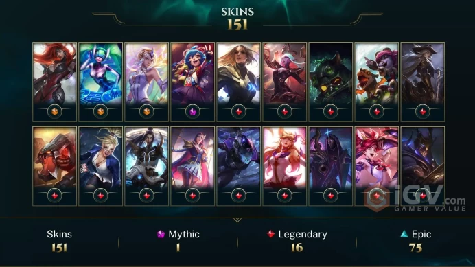 Latin America North Gun Goddess Miss Fortune - Elementalist Lux - DJ Sona - Lv 157 | 93 Champs | 152 Skins FULL ACCESS A363