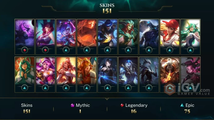 Latin America North Gun Goddess Miss Fortune - Elementalist Lux - DJ Sona - Lv 157 | 93 Champs | 152 Skins FULL ACCESS A363
