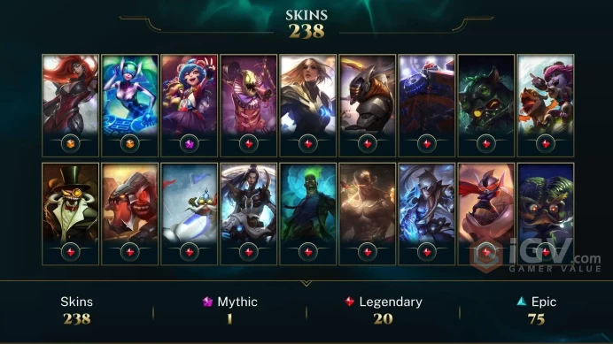 Latin America North Victorious Orianna - Victorious Graves - Victorious Aatrox - Lv 206 | 162 Champs | 238 Skins FULL ACCESS A385