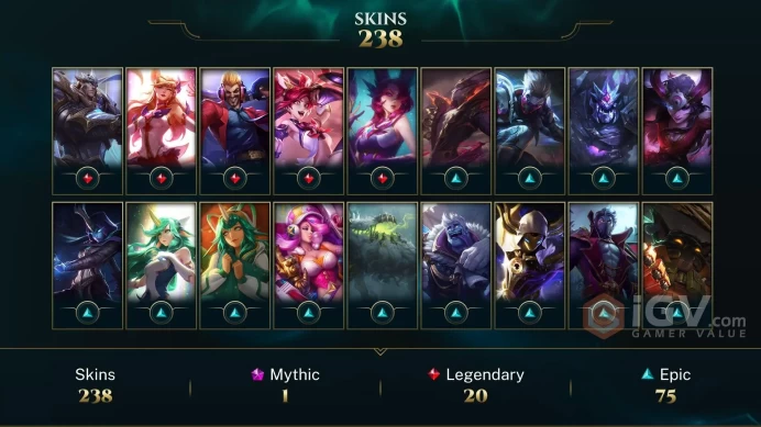 Latin America North Victorious Orianna - Victorious Graves - Victorious Aatrox - Lv 206 | 162 Champs | 238 Skins FULL ACCESS A385