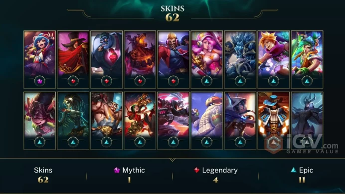 Latin America North Judgment Kayle - Victorious Elise - Victorious Maokai - Lv 74 | 159 Champs | 62 Skins FULL ACCESS A372