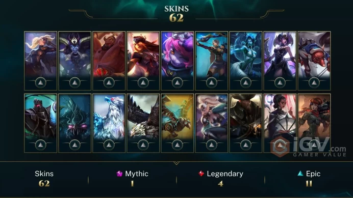 Latin America North Judgment Kayle - Victorious Elise - Victorious Maokai - Lv 74 | 159 Champs | 62 Skins FULL ACCESS A372
