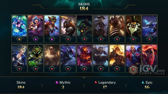 Latin America North Triumphant Ryze - Victorious Orianna - Victorious Elise - Lv 311 | 170 Champs | 184 Skins FULL ACCESS A395
