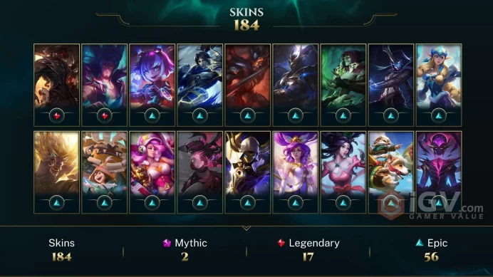 Latin America North Triumphant Ryze - Victorious Orianna - Victorious Elise - Lv 311 | 170 Champs | 184 Skins FULL ACCESS A395