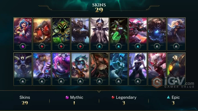 Latin America North Triumphant Ryze - Victorious Maokai - Victorious Graves - Lv 52 | 93 Champs | 29 Skins FULL ACCESS A397