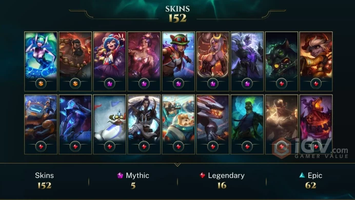 Latin America North Victorious Orianna - Victorious Graves - Victorious Aatrox - Lv 315 | 169 Champs | 152 Skins FULL ACCESS A394