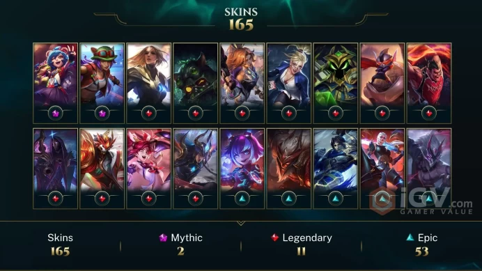 Latin America North Victorious Orianna - Victorious Graves - Victorious Aatrox - Lv 446 | 170 Champs | 165 Skins FULL ACCESS A408