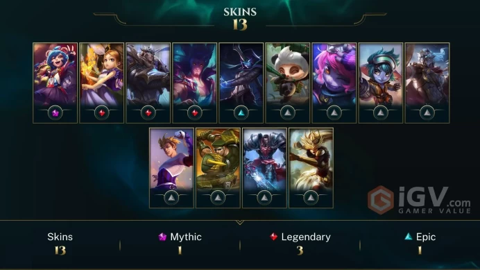 Latin America North Annie-Versary - Annie in Wonderland - Star Guardian Rakan - Lv 33 | 37 Champs | 13 Skins FULL ACCESS A409