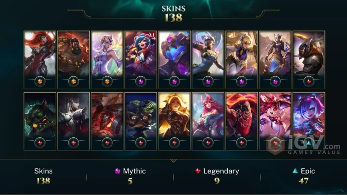 Latin America North Victorious Orianna - Victorious Graves - Victorious Aatrox - Lv 436 | 148 Champs | 138 Skins FULL ACCESS A412