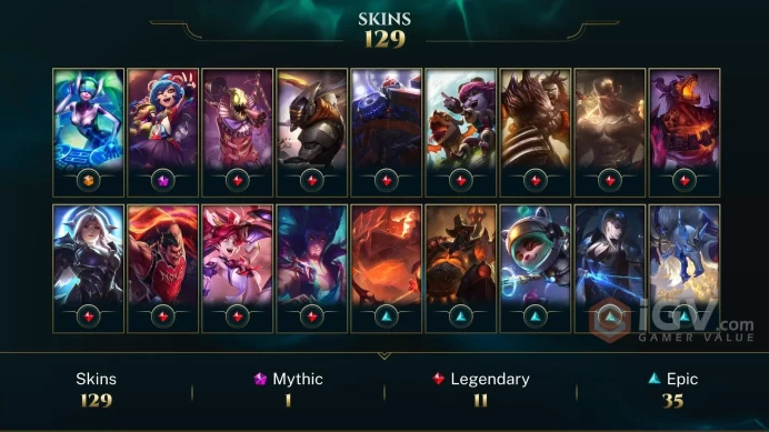 Latin America North Triumphant Ryze - Victorious Orianna - Victorious Maokai - Lv 318 | 166 Champs | 129 Skins FULL ACCESS A413