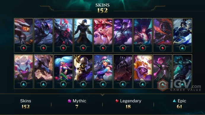 Latin America North Victorious Aatrox - Spirit Guard Udyr - Prestige Star Guardian Neeko (2022) - Lv 222 | 157 Champs | 152 Skins FULL ACCESS...