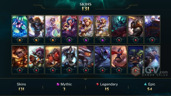 Latin America North Victorious Orianna - Victorious Aatrox - Victorious Blitzcrank - Lv 257 | 153 Champs | 131 Skins FULL ACCESS A430