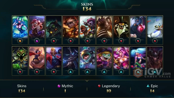 Latin America North Victorious Maokai - Victorious Sivir - Victorious Aatrox - Lv 131 | 147 Champs | 134 Skins FULL ACCESS A440