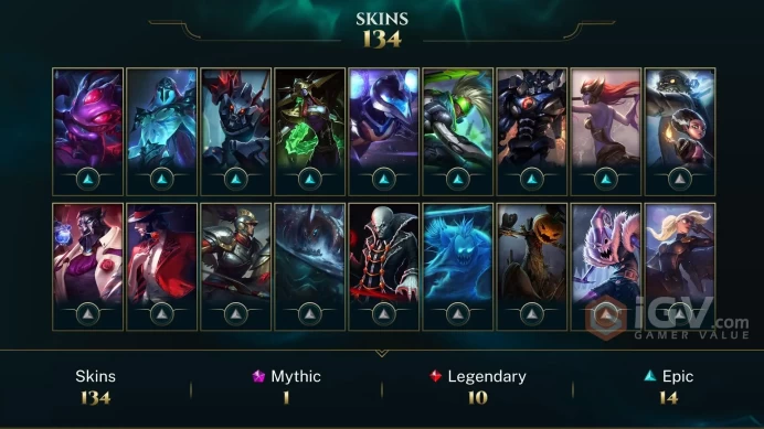 Latin America North Victorious Maokai - Victorious Sivir - Victorious Aatrox - Lv 131 | 147 Champs | 134 Skins FULL ACCESS A440