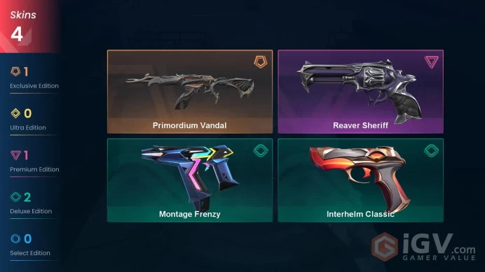 EU | VP 345 | LVL 81 | Primordium Vandal | Reaver Sheriff | Interhelm Classic | Montage Frenzy | V0678