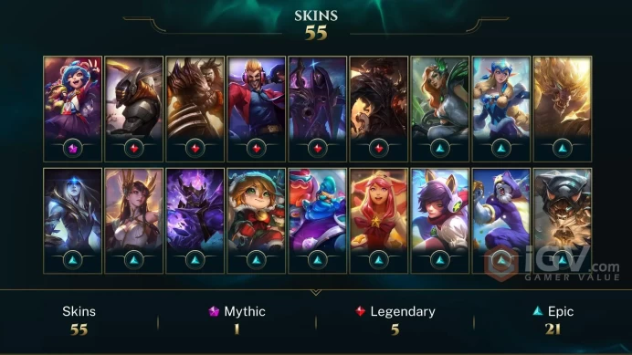 Latin America North Victorious Maokai - Victorious Sivir - Victorious Aatrox - Lv 169 | 119 Champs | 55 Skins FULL ACCESS A436