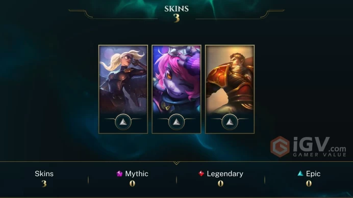 Europe West Sanguine Garen - Riot Kayle - Riot Girl Tristana - Lv 31 | 22 Champs | 3 Skins FULL ACCESS A560