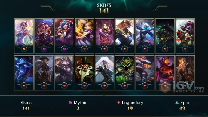 Latin America North Victorious Orianna - Victorious Graves - Victorious Aatrox - Lv 277 | 168 Champs | 141 Skins FULL ACCESS A439