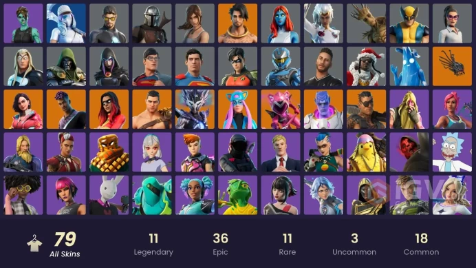 (PC PSN XBOX) 79 skins | LEVIATHAN AXE / Sentinel | Mecha Cuddle Master | Raz | Joey | Spire Assassin | Joltara | Rox | Kymera | Fade | Alli | M