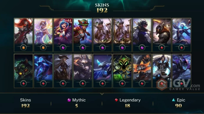 Europe West Gun Goddess Miss Fortune - Elementalist Lux - Prestige Bewitching Miss Fortune (2022) - Lv 187 | 140 Champs | 192 Skins FULL ACCE...