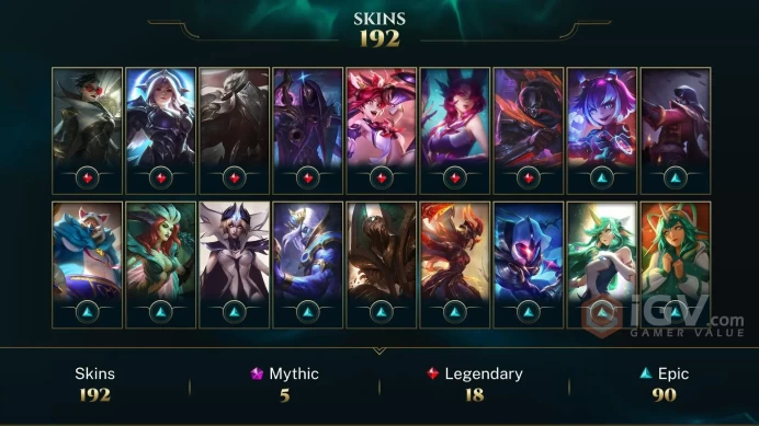 Europe West Gun Goddess Miss Fortune - Elementalist Lux - Prestige Bewitching Miss Fortune (2022) - Lv 187 | 140 Champs | 192 Skins FULL ACCE...