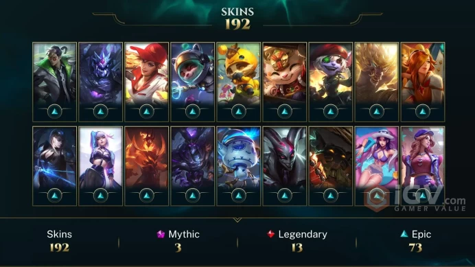 Europe West Victorious Anivia - Gun Goddess Miss Fortune - Prestige Inkshadow Yasuo - Lv 613 | 171 Champs | 192 Skins FULL ACCESS A620