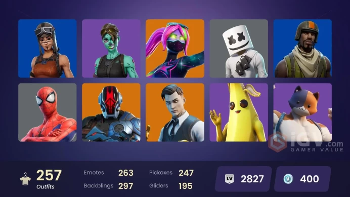(PC PSN XBOX) 257 skins | MERRY MINT AXE / CANDY AXE / GALAXIA / MARSHMELLO / OG STW | Renegade Raider | Aerial Assault Trooper | Gold Midas | G
