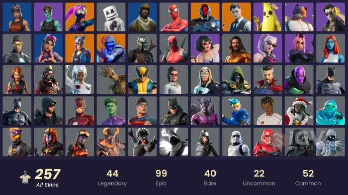 (PC PSN XBOX) 257 skins | MERRY MINT AXE / CANDY AXE / GALAXIA / MARSHMELLO / OG STW | Renegade Raider | Aerial Assault Trooper | Gold Midas | G