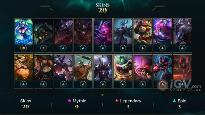 Latin America North UFO Corki - Judgment Kayle - DJ Sona - Lv 47 | 107 Champs | 20 Skins FULL ACCESS A448