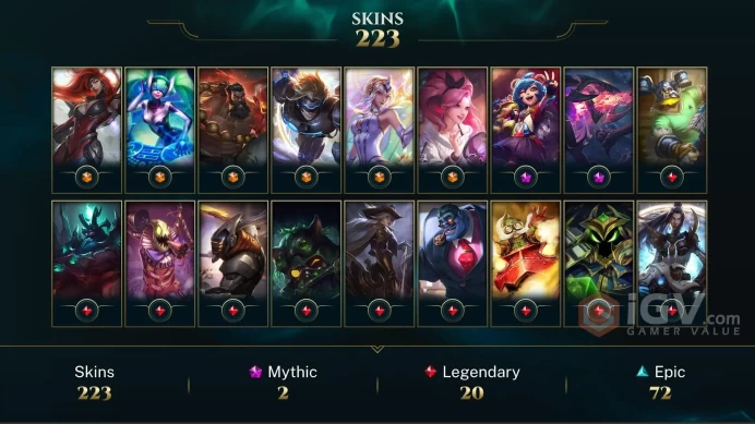 Latin America North Victorious Aatrox - Victorious Lucian - Victorious Sejuani - Lv 555 | 170 Champs | 223 Skins FULL ACCESS A454
