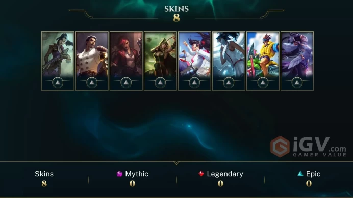 Europe West Arcane Undercity Vi - Arcane Inventor Jayce - Arcane Enforcer Caitlyn - Lv 59 | 42 Champs | 8 Skins FULL ACCESS A563