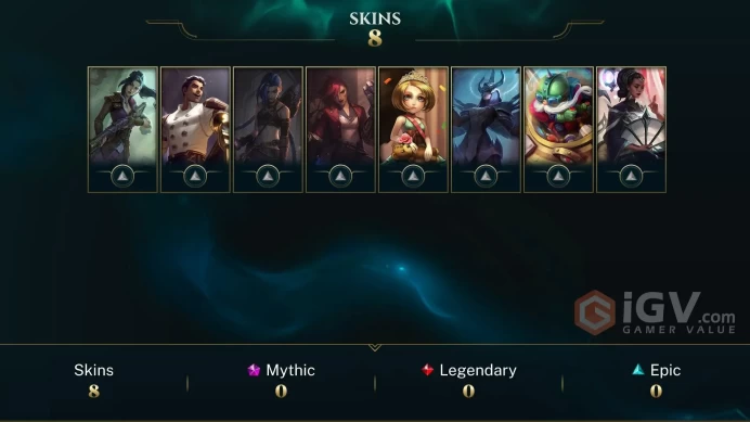 Europe West UFO Corki - Judgment Kayle - Arcane Undercity Vi - Lv 37 | 48 Champs | 8 Skins FULL ACCESS A648