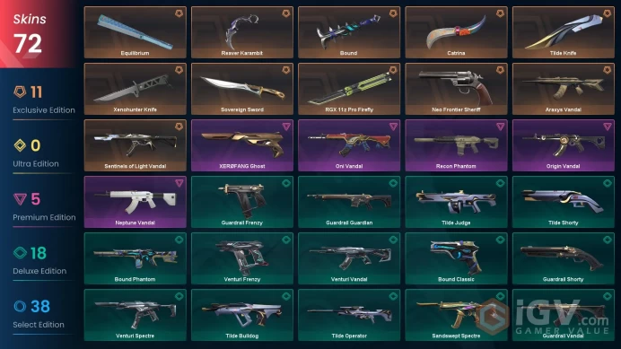 EU| Reaver Karambit, Xenohunter Knife, RGX 11z Pro Firefly, Araxys Vandal, Neptune Vandal, Sentinels Vandal, Recon Phantom, Neo Frontier Sheriff