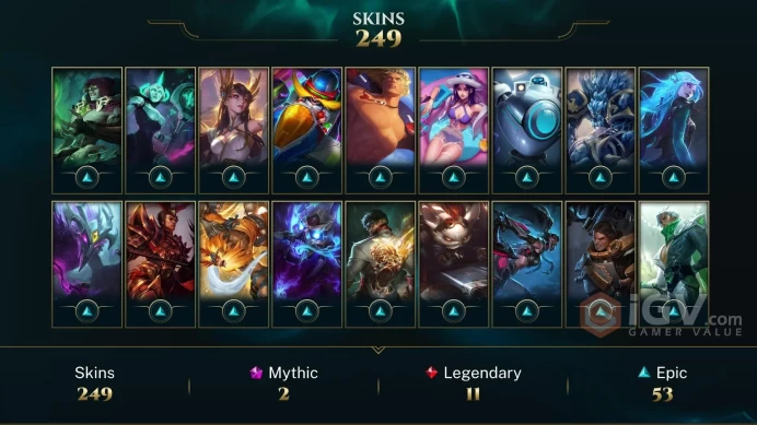 Europe West Victorious Orianna - Victorious Maokai - Victorious Sivir - Lv 155 | 159 Champs | 249 Skins FULL ACCESS A663