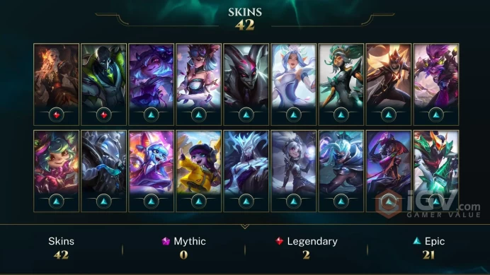 Europe West UFO Corki - High Noon Leona - Debonair Zed - Lv 38 | 72 Champs | 42 Skins FULL ACCESS A664