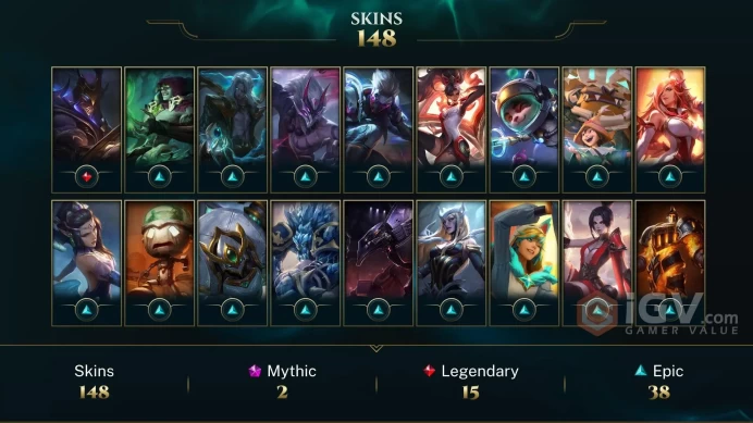 Europe West Pulsefire Ezreal - Gun Goddess Miss Fortune - Prestige True Damage Senna - Lv 213 | 143 Champs | 148 Skins FULL ACCESS A653