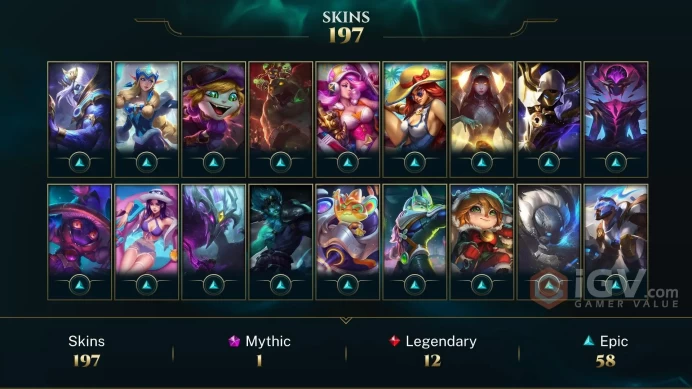 Europe Nordic & East Triumphant Ryze - Victorious Orianna - Victorious Maokai - Lv 441 | 170 Champs | 197 Skins FULL ACCESS A467
