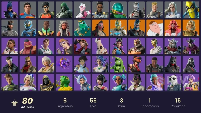 [XBOX/SWITCH/PC] - 75 skins | Zeus | Valeria | Peter Griffin | Spectra Knight | Kado Thorne | Omegarok | Poseidon | Ahsoka Tano | War Machine