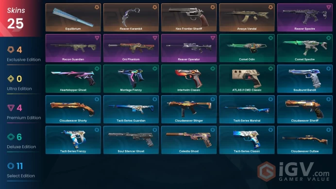 EU-TR [ 25 TOP SKINS + 2 KNIFE ] Reaver Karambit + Araxys Vandal + Neo Frontier Sheriff + Oni Phantom / full acces 