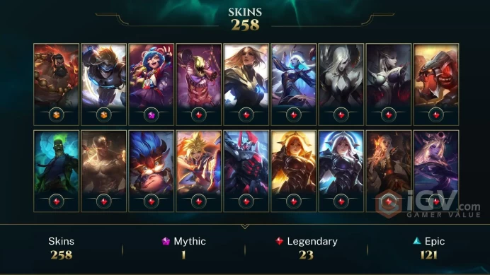 Europe West Spirit Guard Udyr - Pulsefire Ezreal - Annie-Versary - Lv 237 | 168 Champs | 258 Skins FULL ACCESS A662