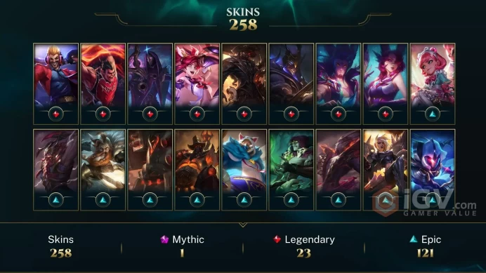 Europe West Spirit Guard Udyr - Pulsefire Ezreal - Annie-Versary - Lv 237 | 168 Champs | 258 Skins FULL ACCESS A662